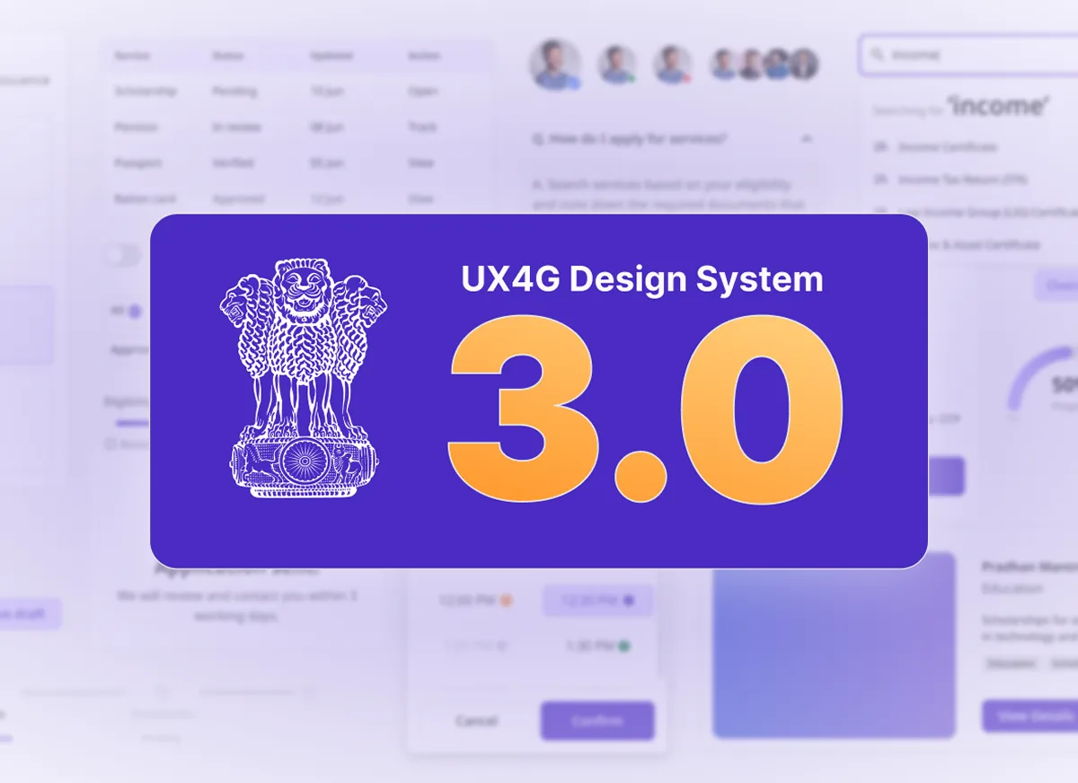 UX4G Design System hover view